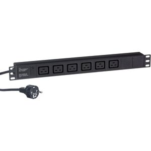 Блок розеток Exegate ServerPro PDU-19H013 6шт, 1U, 19", 3 м