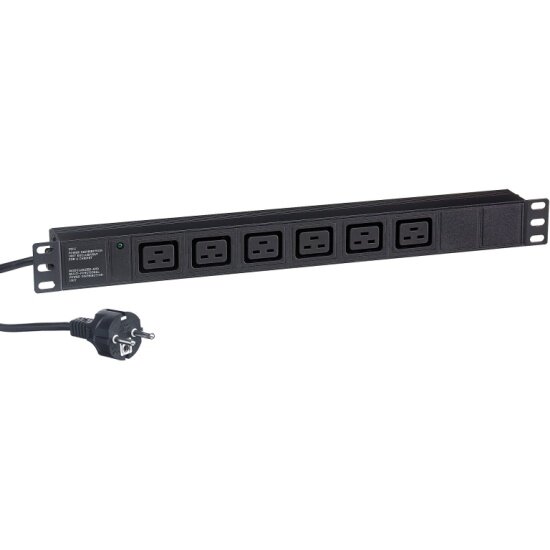 Блок розеток Exegate ServerPro PDU-19H013 6шт 1U 19" 3 м