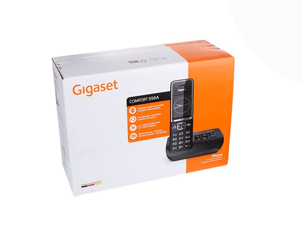 Радиотелефон DECT с автоответчиком Gigaset Comfort 550A RUS Black