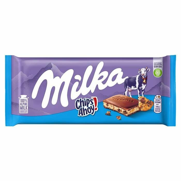 Шоколад Milka & Chips Ahoy с кусочками печенья (Германия), 100 г