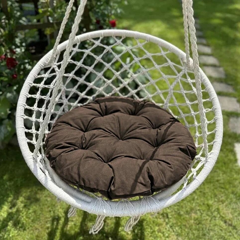 Круглая подушка для садовых качелей Билли, напольная сидушка 60D - фотография № 2