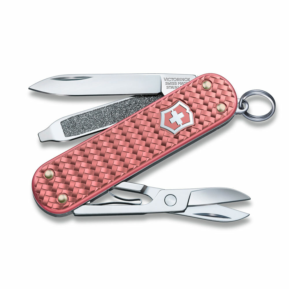 Нож-брелок Victorinox Classic SD Precious Alox Gentle Rose 58мм 5 функций 0.6221.405G