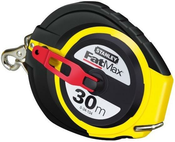 Stanley рулетка измерительная длинная fatmax с металлическим полотном 30м x 10mm (0-34-134)