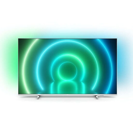 Телевизор PHILIPS 55PUS7956/60, 4K Ultra HD, Ambilight, серебристый