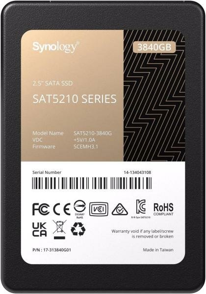 Накопитель SSD Synology SATA2.5" 3.84TB 6GB/S (SAT5210-3840G) - фото №1