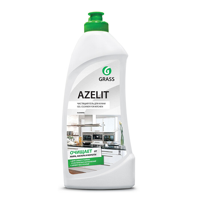 Очиститель для кухни (500 мл) "GRASS" "Azelit" гель удаляет нагар, копоть, жир
