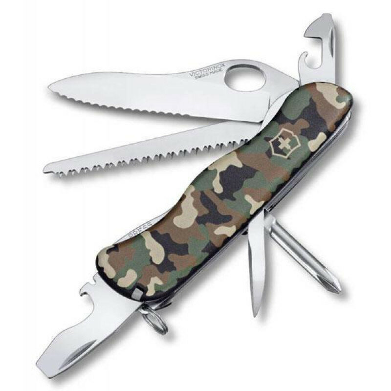 Victorinox швейцарский перочинный нож Trailmaster 111мм 12 функций камуфляж (0.8463.MW94)