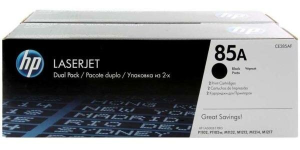 Тонер-картридж HP CE285AF (двойная упаковка) для LJ P1102/P1102w (2 x 1 600 стр)