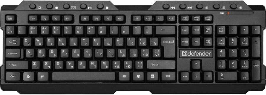 Клавиатура Defender Element HB-195 RU [45195] черный, беспроводная