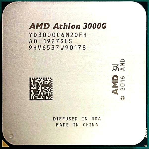 Процессор AMD Athlon 3000G AM4 (YD3000C6M2OFH) (3.5GHz/100MHz/Radeon Vega 3) Tray