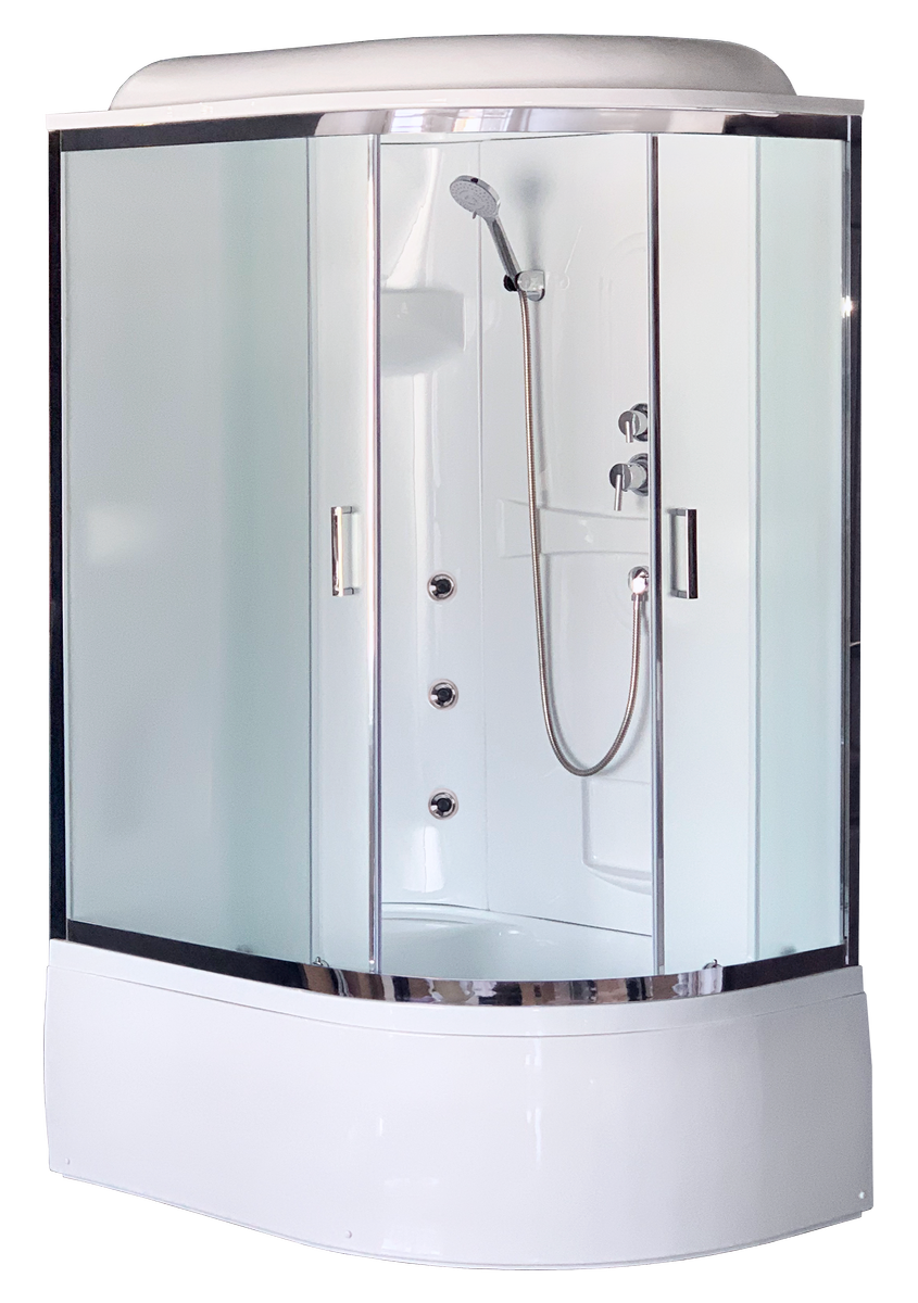 Душевая кабина Royal Bath RB 8120BK2-M-CH (матовое) левая