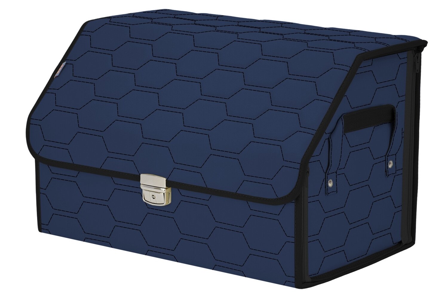Органайзер-саквояж в багажник "Союз Премиум" (размер L). Цвет: синий с черной прострочкой Соты.