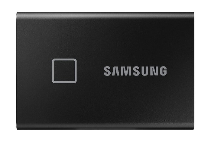 2 ТБ Внешний портативный твердотельный SSD накопитель Samsung T7 Touch (MU-PC2T0K/WW), черный