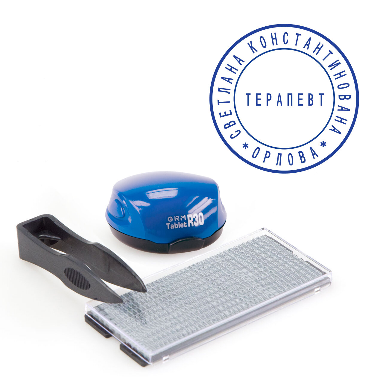 фото GRM R30/1 Tablet - Самонаборная, ручная печать, 1 круг, 1 касса