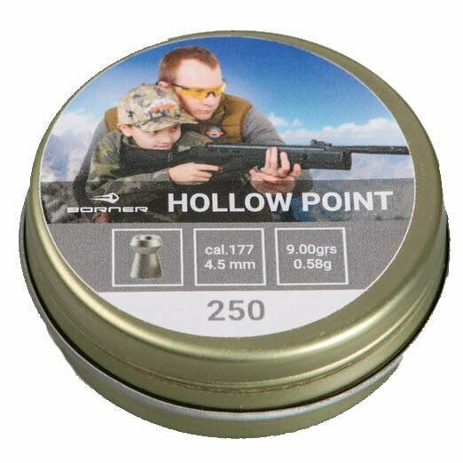 Пули пневматические Borner Hollow Point, 4,5 (250 шт.) 0,58гр.