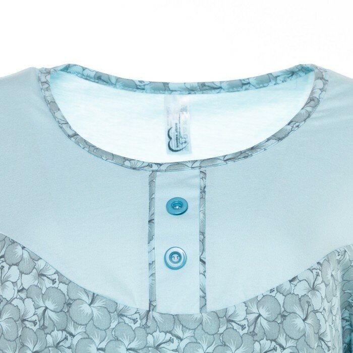 Ночная сорочка женская, цвет голубой, размер 54 - фотография № 2