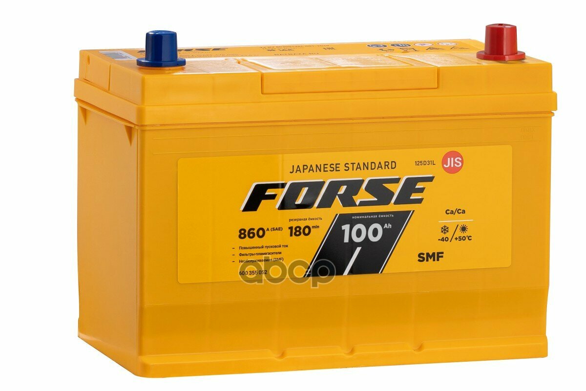 Аккумулятор Forse 100ач En860 Asia 303x172x228 Обр/П D31 FORSE арт. 600355052