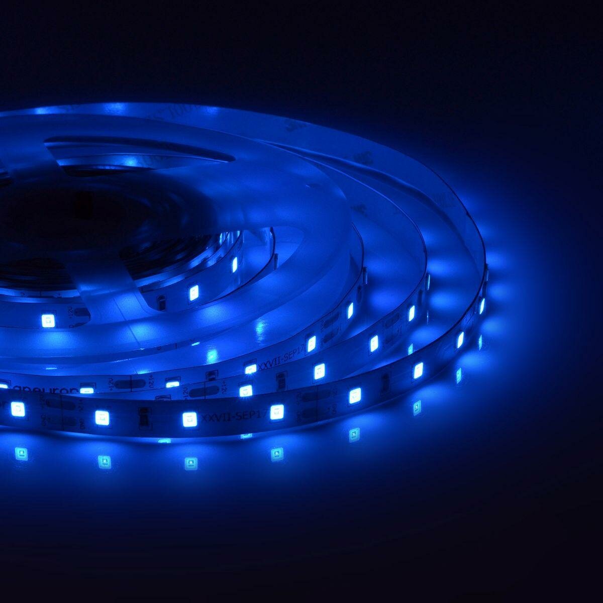 Apeyron Светодиодная лента Apeyron 4,8W/m 60LED/m 3528SMD синий 5M 01BL - фотография № 1