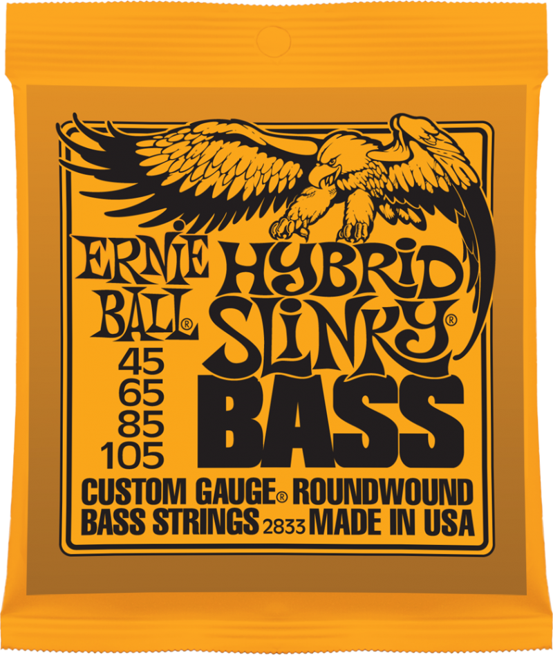 Ernie Ball 2833 струны для бас-гитары Nickel Wound Bass Hybrid Slinky (45-65-85-105)