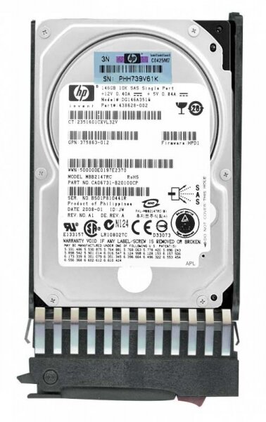 Жесткий диск HP Hewlett-Packard 146-GB 10K 25 DP SAS [DG146A3516]