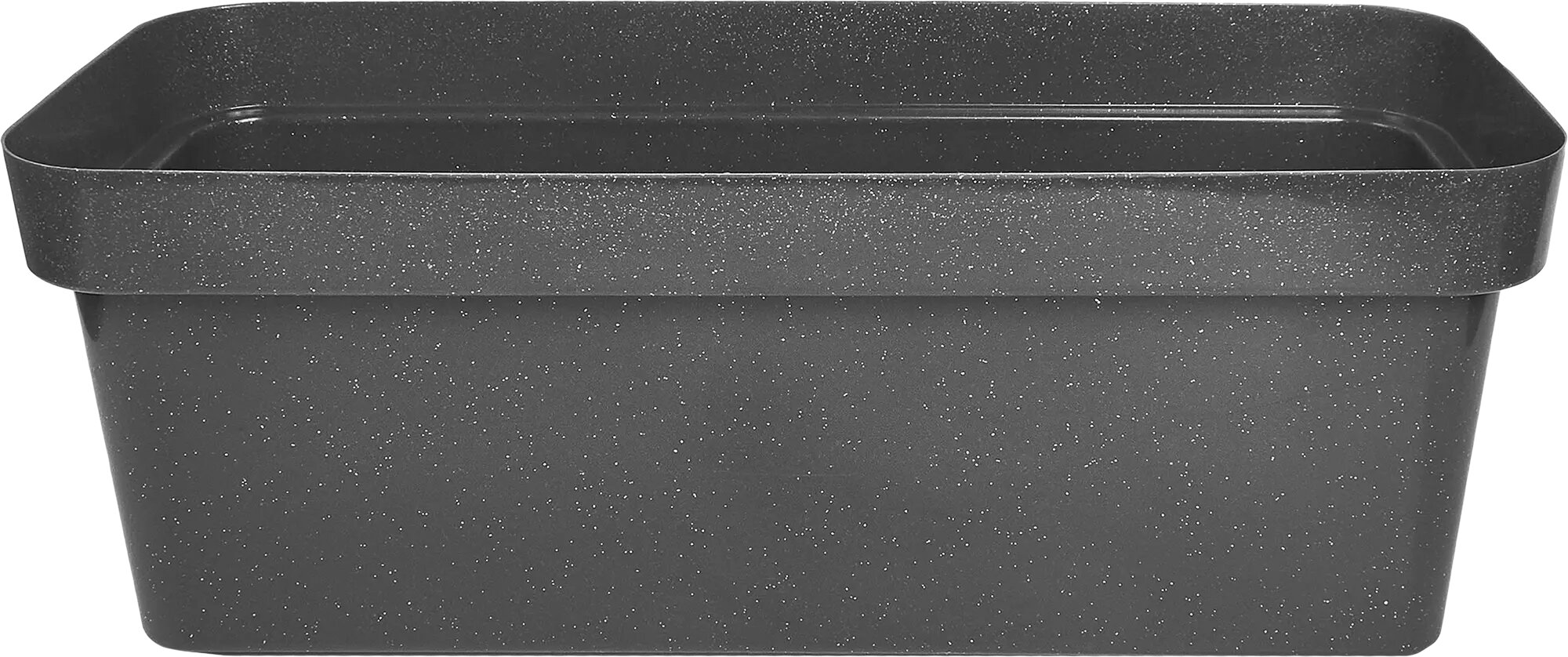 фото Ящик балконный Эко 40x17x15 см v7 л пластик черный гранит