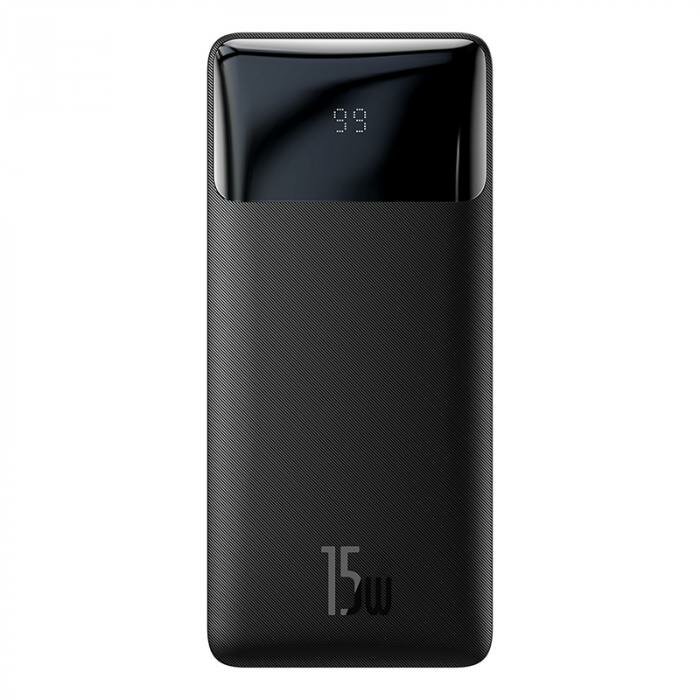 Внешний аккумулятор BASEUS Bipow Digital Display 15W, 3.0A (20000 mAh), черный