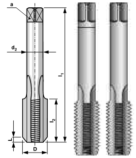 Метчик трубная резьба HSS G3/8 дюйма комплект из 2-х шт Bucovice Tools 142380