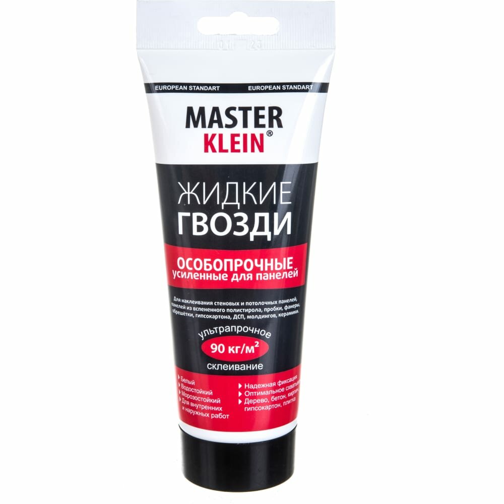 фото Master Klein Жидкие гвозди особопрочные для панелей белые туба 200мл 11603238