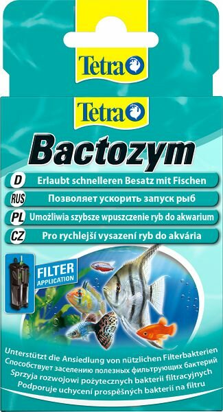 Tetra Bactozym кондиционер для биоактивности в фильтре и аквариуме, 10 капс.