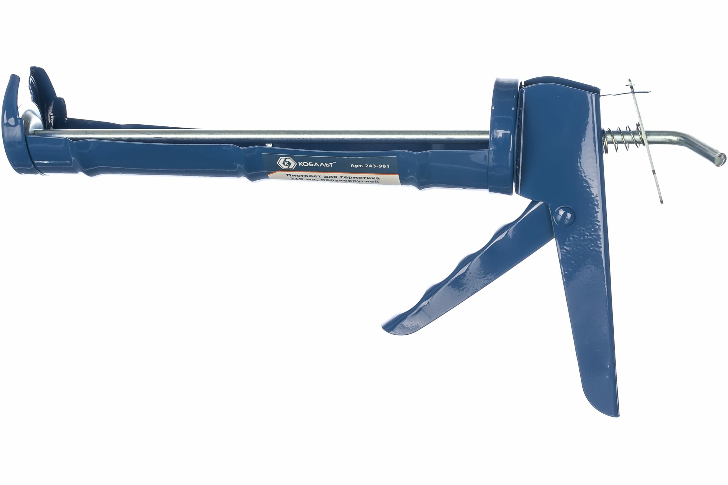 Пистолет для герметика кобальт 310 мл полукорпусной усиленный резак ремешок для переноски