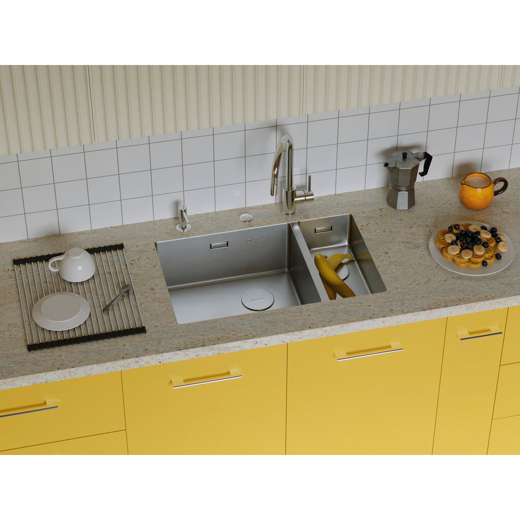 Мойка кухонная прямоугольная Omoikiri Taki 69-2-U/IF-LG-R Side светлое золото (4993184) - фотография № 3