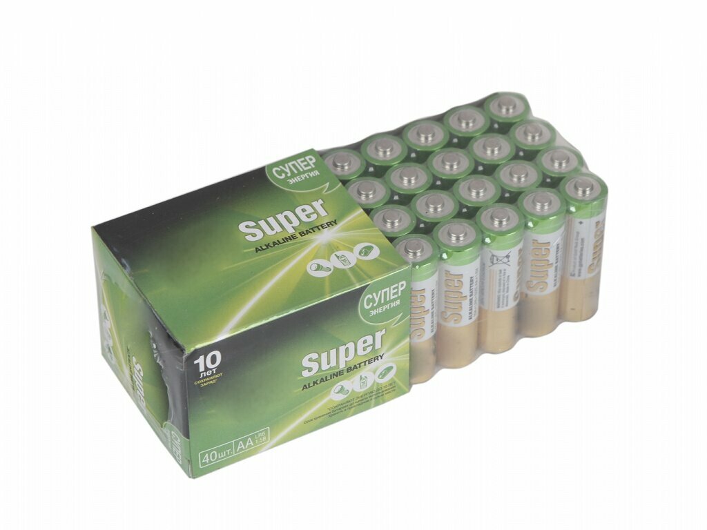 Батарейка AA - GP Super Alkaline 15A-2CRVS40 (40 штук)