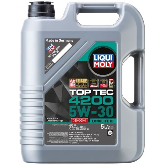 Моторное масло LIQUI MOLY Top Tec 4200 Diesel 5W-30 НС-синтетическое 5л