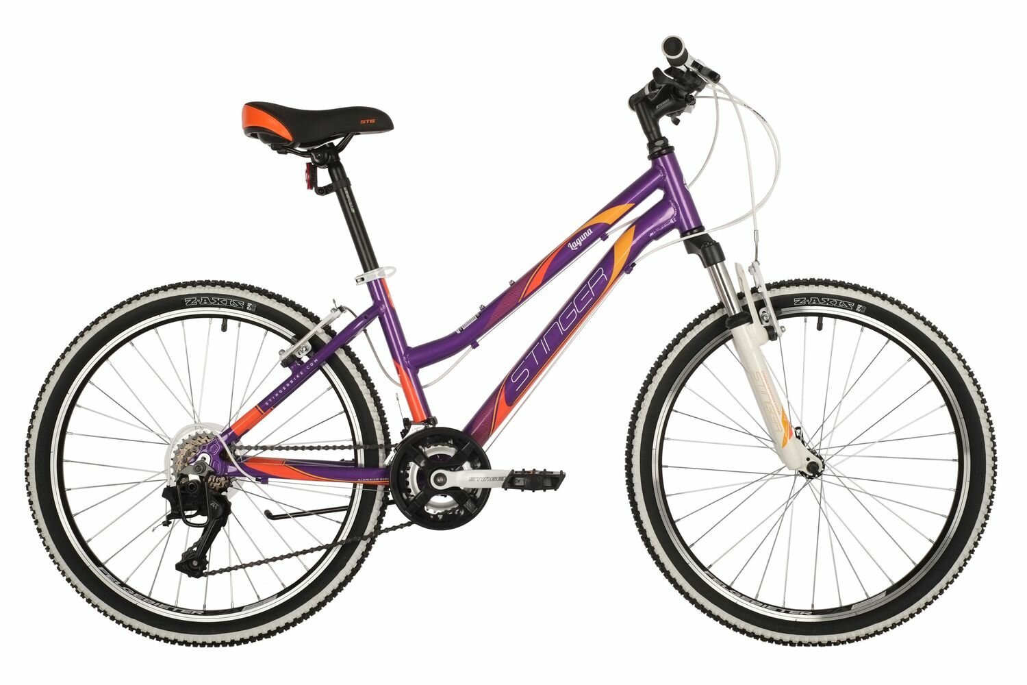 Велосипед STINGER LAGUNA 24" (2021) (Велосипед STINGER 24" LAGUNA фиолетовый, алюминий, размер 14", MICROSHIFT)