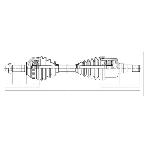 Полуось левая 25x593x60 ABS: 29T CITROEN: XSARA 97-00 XSARA BREAK 97-00 XSARA PICASSO 00- Patron PDS0106