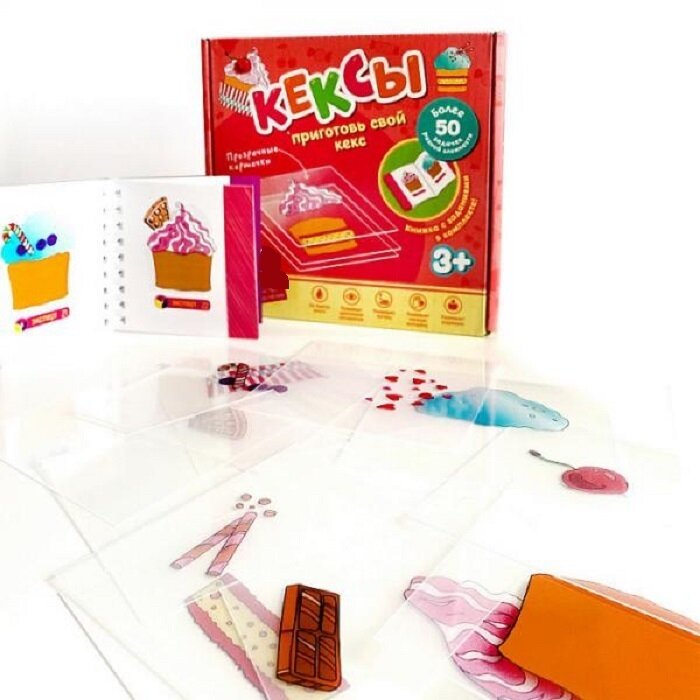 Обучающая игра для малышей, Кексы, пазл-конструктор, развивающая игрушка для детей от 3 лет.