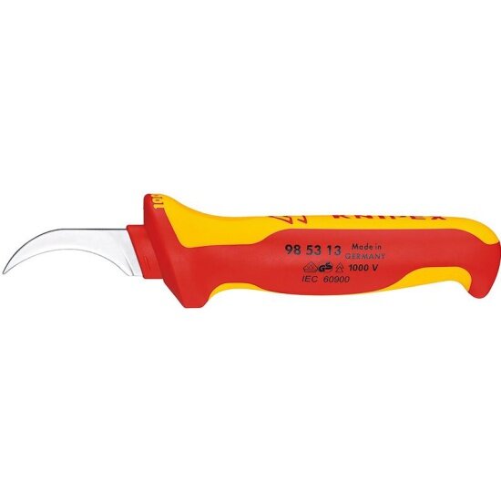 Нож для удаления оболочки кабеля KNIPEX 985313 с секторными жилами 190 mm