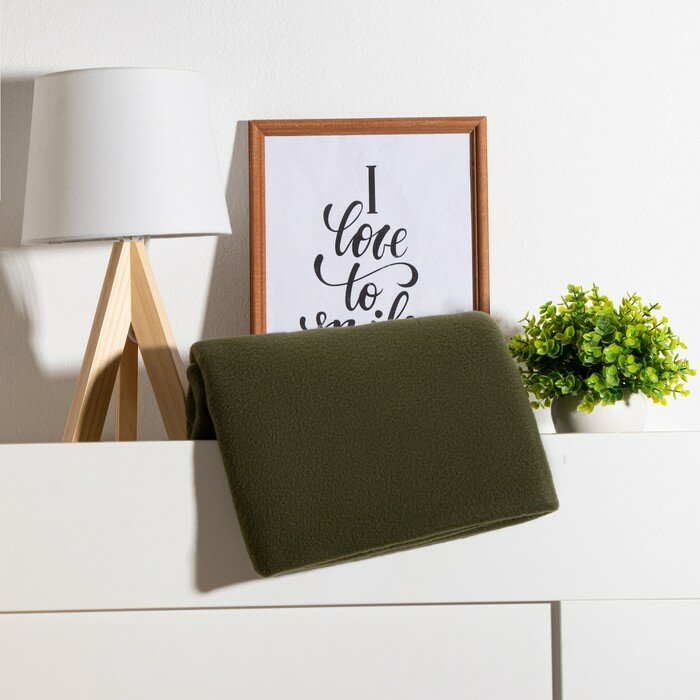 фото Плед "Экономь и Я" Темно-зеленый 150*130 см, пл.160 г/м2, 100% п/э