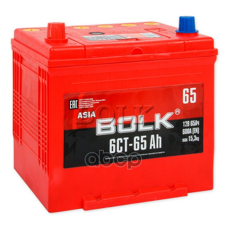 Аккумулятор Bolk Asia 65 А/Ч Прямая L+ 230x173x220 En600 А BOLK арт. ABJ651