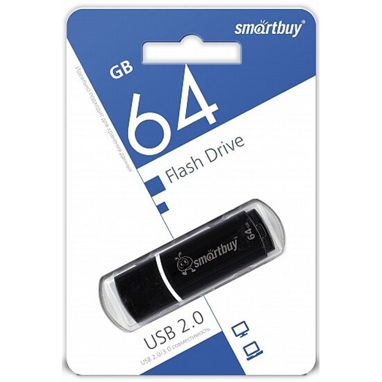 USB флешка SMARTBUY 64Gb Crown black USB 2.0