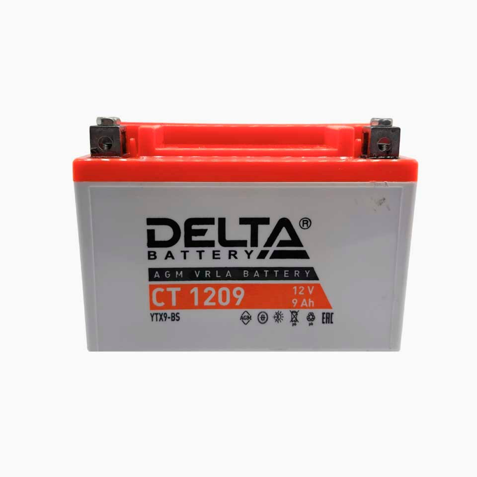 Аккумулятор 12V9Ач DELTA CT1209 (YTX9-BS) (кислотный герметичный) (150*86*107мм)