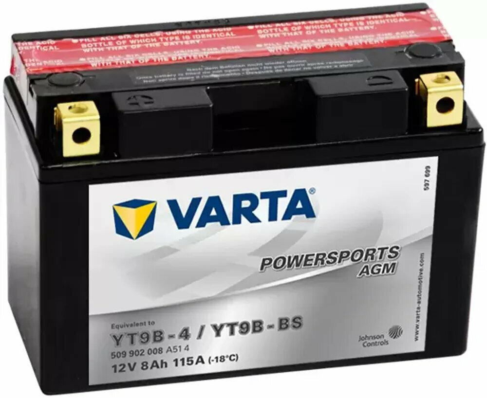 Аккумулятор Varta AGM YTX9-BS,508012008