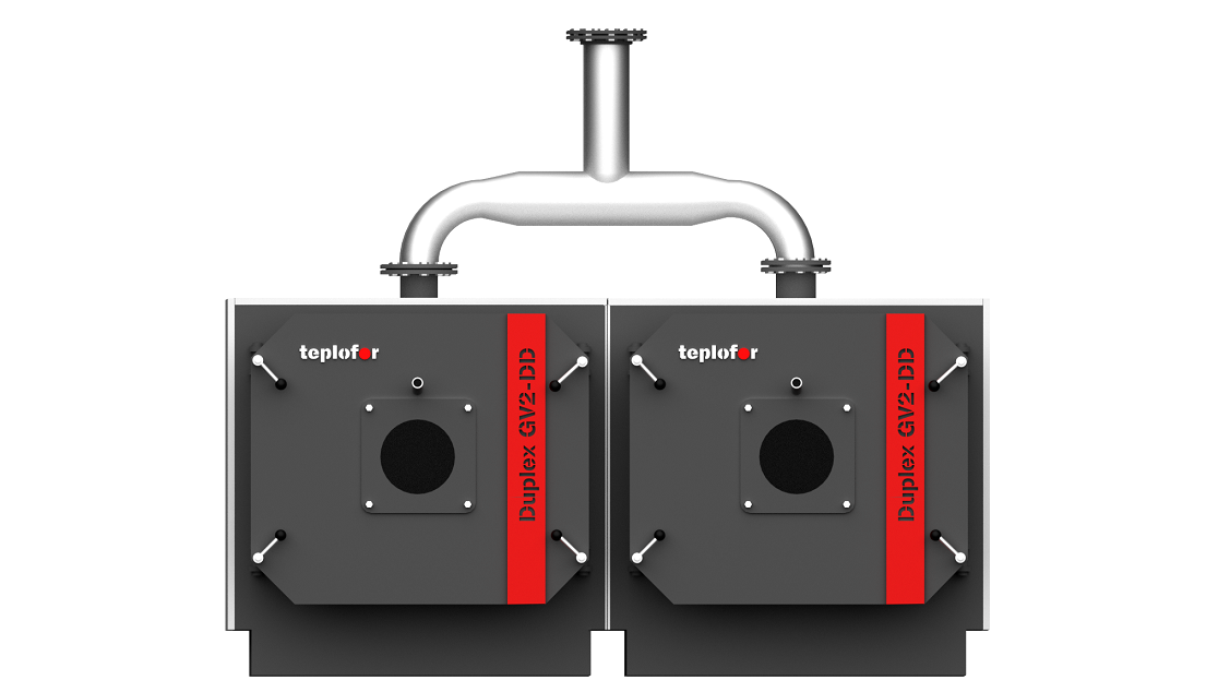 Сдвоенный горизонтальный водогрейный котел Teplofor Duplex GV2-DD 800, 800 кВт - фотография № 2