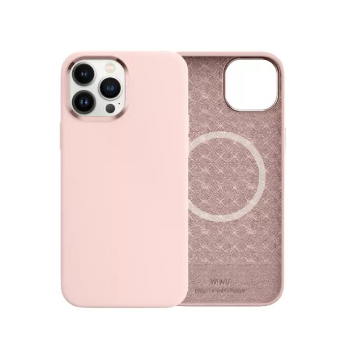 Чехол для телефона Wiwu Magnetic Silicone Phone Case for iPhone 13 Pro Max/6.7" Chalk Pink