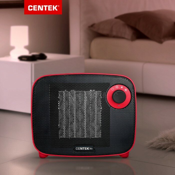 Тепловентилятор Centek CT-6022, керамический, настольный, 1500 Вт, 15 м2, красный - фотография № 8