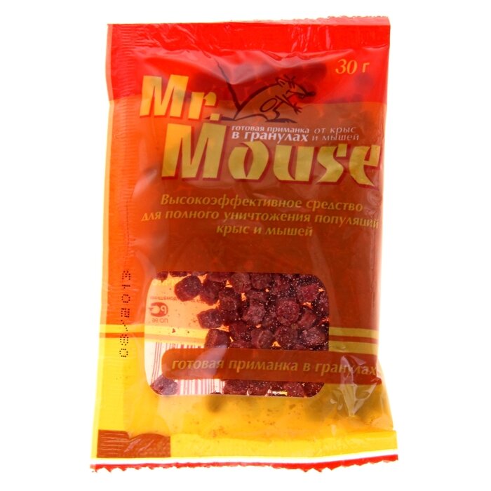 Гранулы от грызунов "MR. MOUSE", 30 г./В упаковке шт: 19