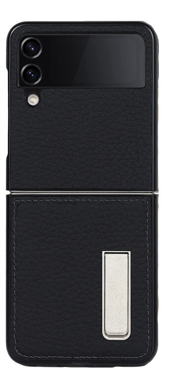 фото Чехол-накладка для Samsung Galaxy Z Flip 3, DU DU, с подставкой, пластик, черный