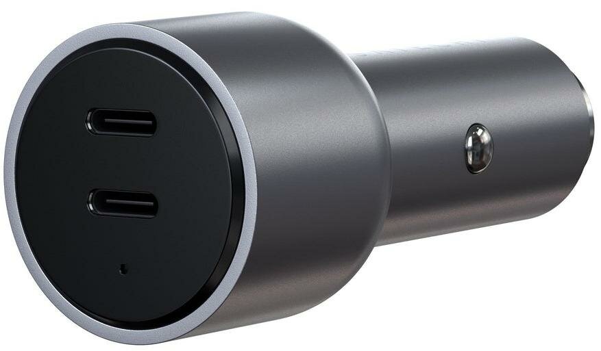 Автомобильное зарядное устройство Satechi 40W Dual USB-C PD ST-U2C40CCM (Space Grey)