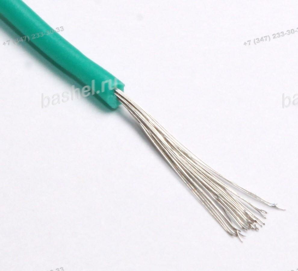фото Провод силиконовый силовой 0,14 кв.мм (26AWG) 200°C зеленый (медь луженая) электротовар