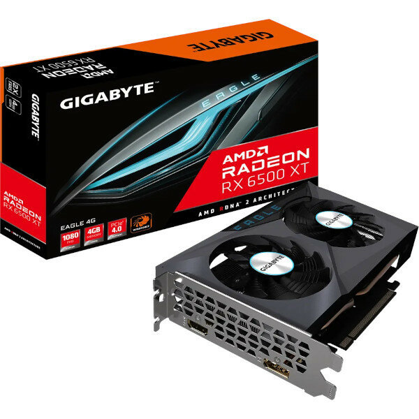 Видеокарта Gigabyte Radeon RX 6500 XT EAGLE 4G GV-R65XTEAGLE-4GD